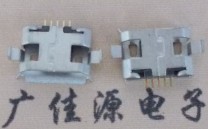 Micro USB接口沉板|貳腳沉板直插無(wú)柱無(wú)卷邊|180度針度霧錫