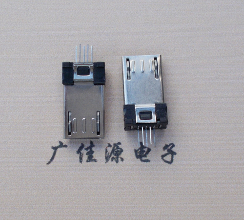 Micro USB插頭加長款?yuàn)A板0.8mm